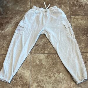 Nike Gray Track Pants with Drawstring Waistband
